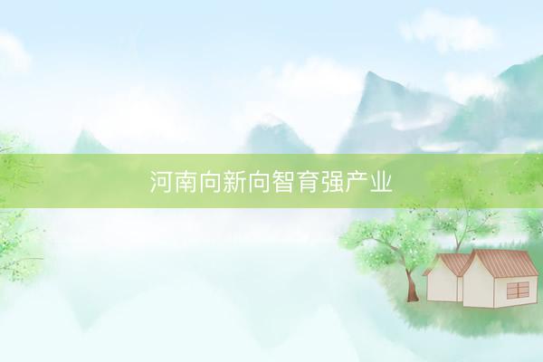 河南向新向智育强产业