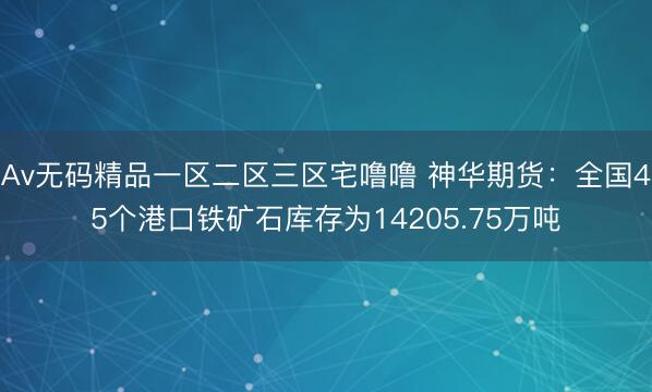 Av无码精品一区二区三区宅噜噜 神华期货：全国45个港口铁矿石库存为14205.75万吨