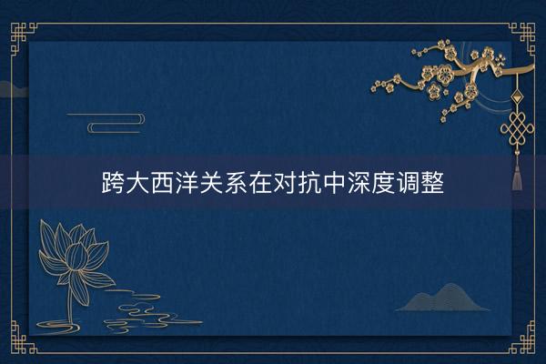 跨大西洋关系在对抗中深度调整