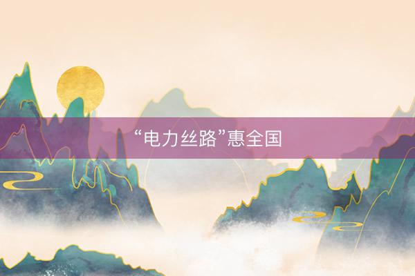 “电力丝路”惠全国