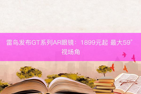 雷鸟发布GT系列AR眼镜：1899元起 最大59° 视场角
