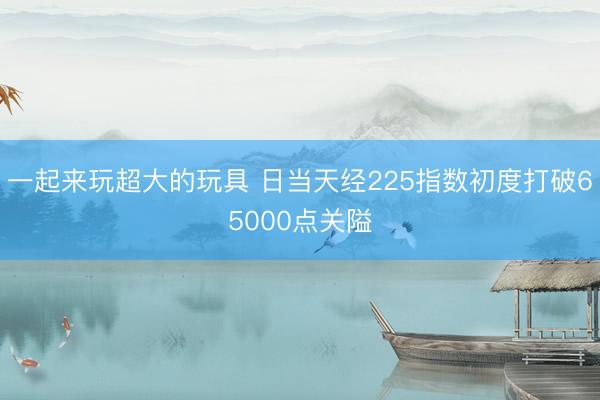 一起来玩超大的玩具 日当天经225指数初度打破65000点关隘