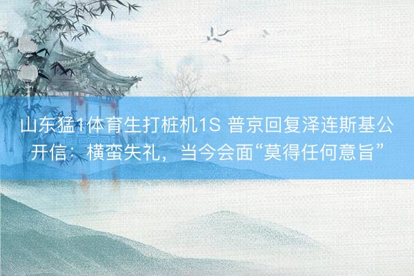 山东猛1体育生打桩机1S 普京回复泽连斯基公开信:横蛮失礼,当今会面“莫得任何意旨”