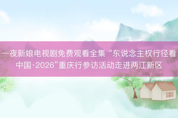一夜新娘电视剧免费观看全集 “东说念主权行径看中国·2026”重庆行参访活动走进两江新区