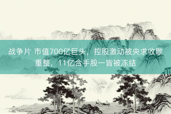 战争片 市值700亿巨头，控股激动被央求收歇重整，11亿合手股一皆被冻结