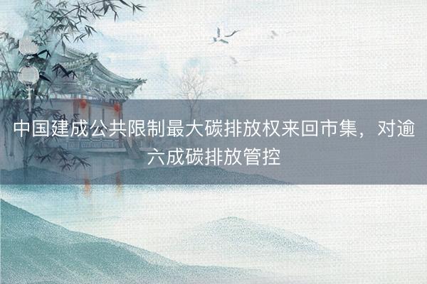 中国建成公共限制最大碳排放权来回市集，对逾六成碳排放管控